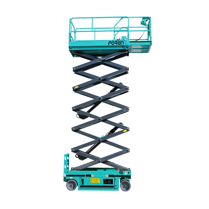 Elevador de tijera eléctrico autopropulsado de 12 m